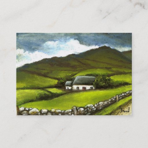 Customizable Old Irish cottage Business Card