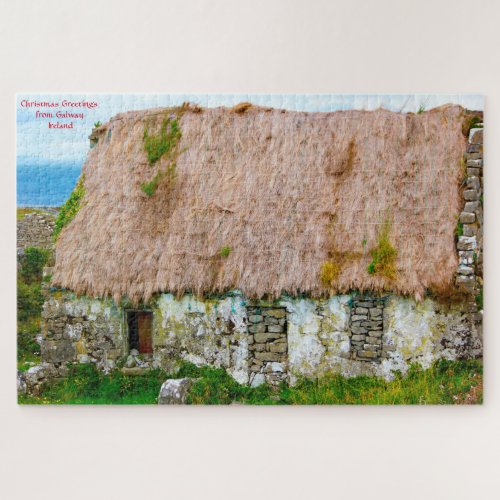 Old Irish Cottage Galway Ireland Jigsaw Puzzle