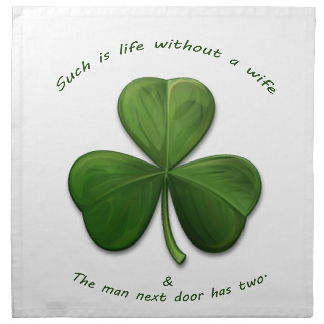 Old Irish Sayings Cloth Napkin (Front)