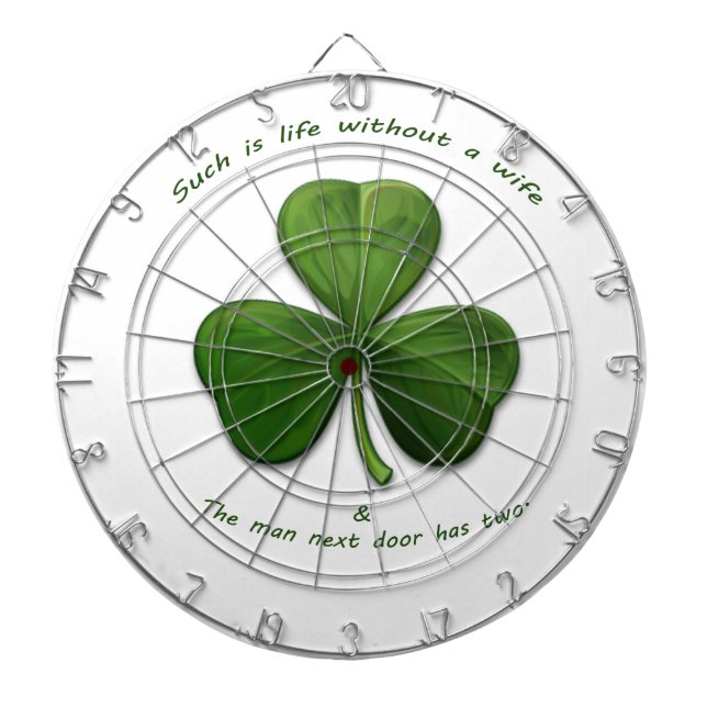 Old Irish Sayings Dart Board (Front)