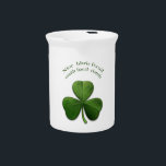 Old Irish sayings on Irish Design Products Drink Pitcher<br><div class="desc">Old Irish sayings on Irish Design Products- The English translations reads as follows 'A good word never broke a tooth'</div>