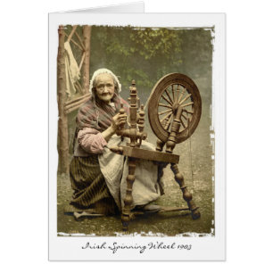 Old Irish Spinning Wheel Custom All-Occasion Card