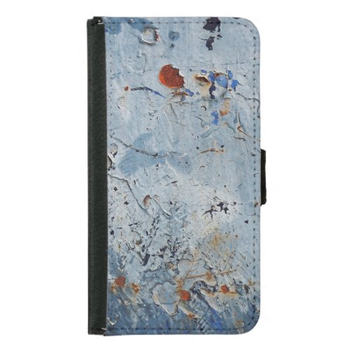 Old Iron Blue Stain Corrode Samsung Galaxy S5 Wallet Case