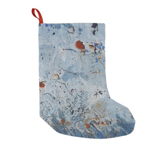 Old Iron Blue Stain Corrode Small Christmas Stocking