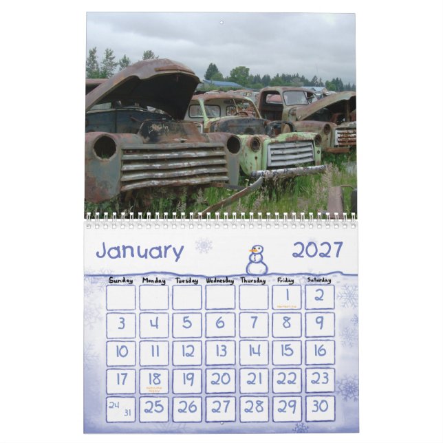 Old Iron Classic Cars Calendar (Jan 2027)