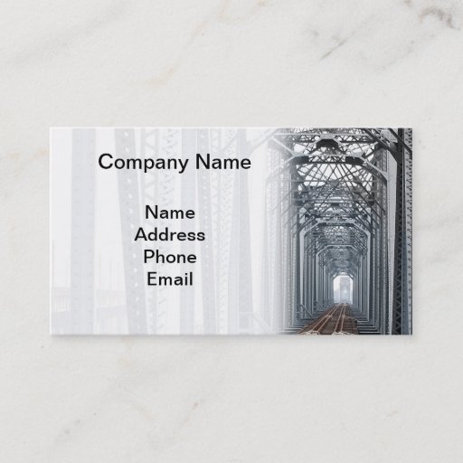 Customizable Old Iron Railway Bridge Business Card Templates