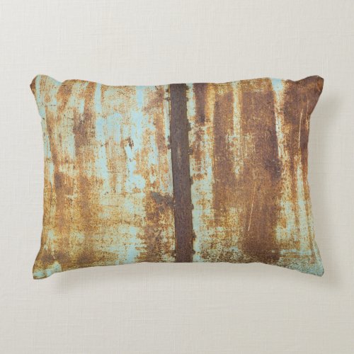 Old Iron Rust Metal Background Accent Pillow