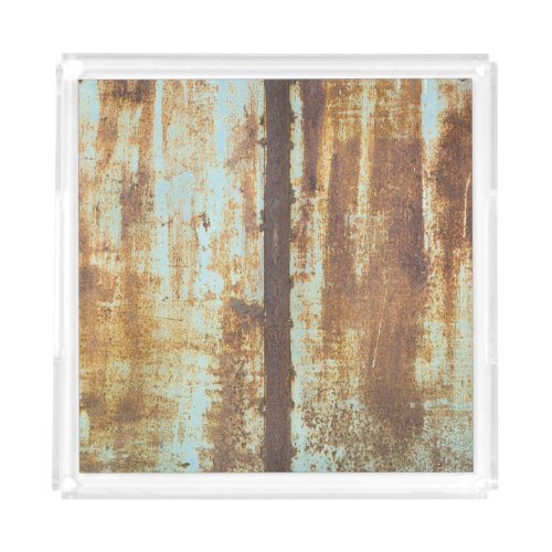 Old Iron Rust Metal Background Acrylic Tray