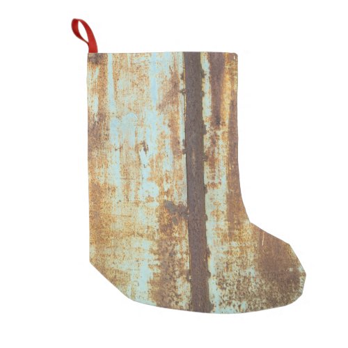 Old Iron Rust Metal Background Small Christmas Stocking