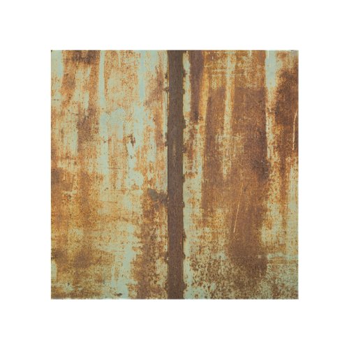 Old Iron Rust Metal Background Wood Wall Art