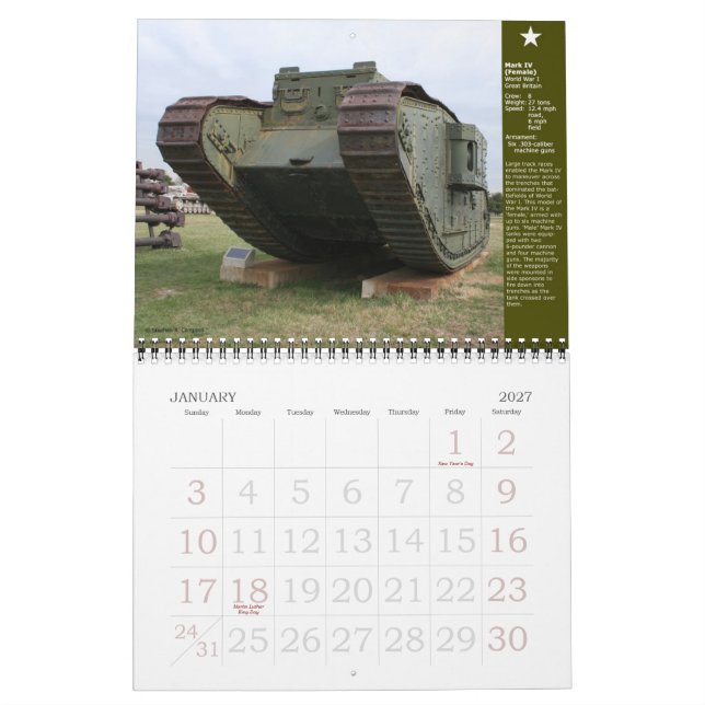 Old Ironsides 2012 Calendar (Jan 2027)