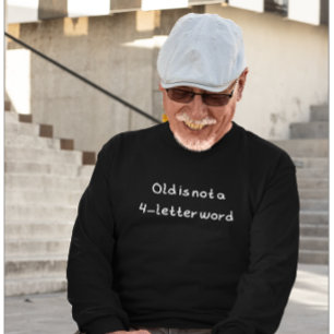 Old is Not a 4-letter Word-white lettering Tri-Blend Shirt