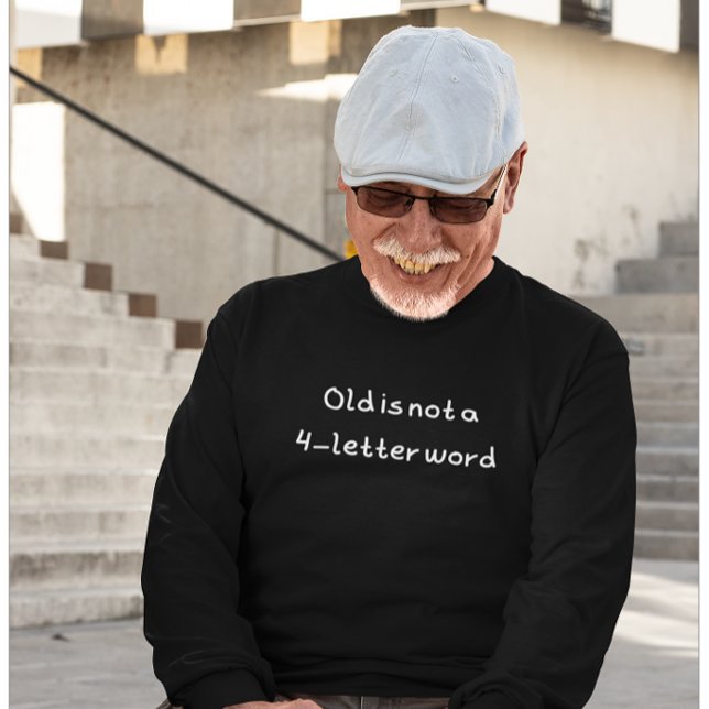 Old is Not a 4-letter Word-white lettering Tri-Blend Shirt (Creator Uploaded)