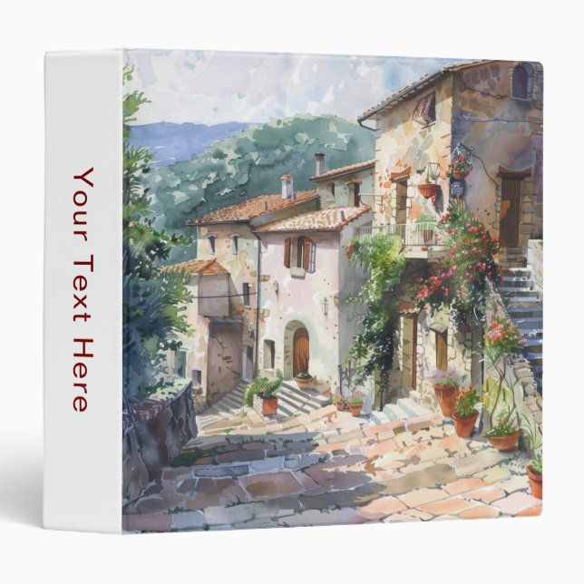 Old Italian Village  3 Ring Binder (Front/Spine)