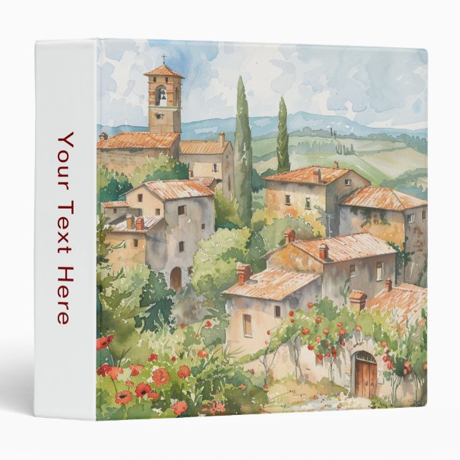 Old Italian Village  3 Ring Binder (Front/Spine)
