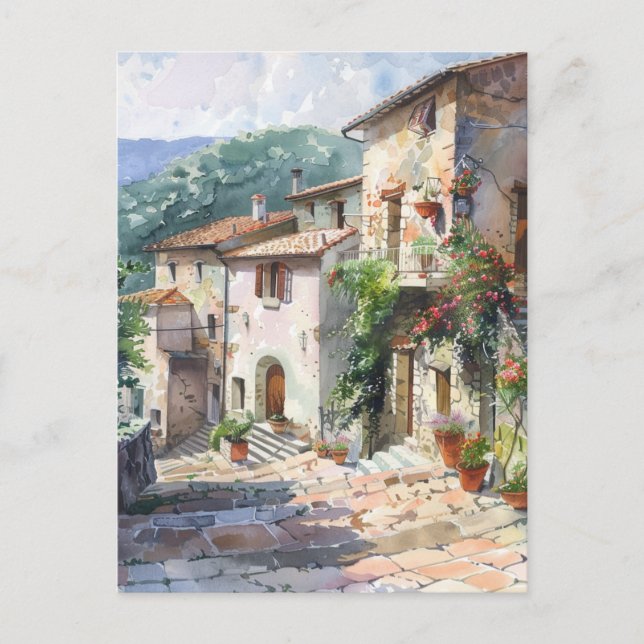 Old Italian Village  Postcard (Front)