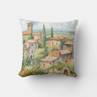 Old Italian Village  Throw Pillow