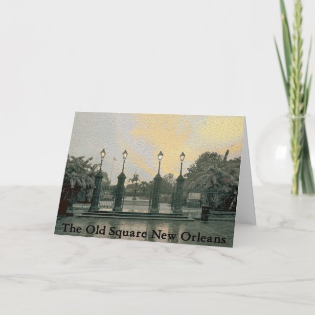Old Jackson Square New Orleans Card (Front)