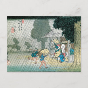 Old Japan in the Rain, circa 1834-42 Postcard