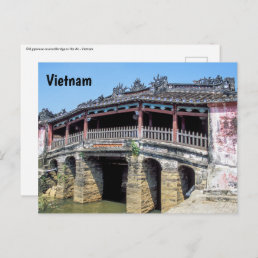 Old japanese covered bridge in Hoi An - Vietnam Postcard