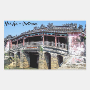 Old japanese covered bridge in Hoi An - Vietnam Rectangular Sticker