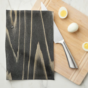 Old Japanese Wood Grain Pattern Kitchen Towel