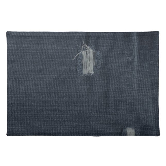 Old Jeans Fabric Placemat (Front)
