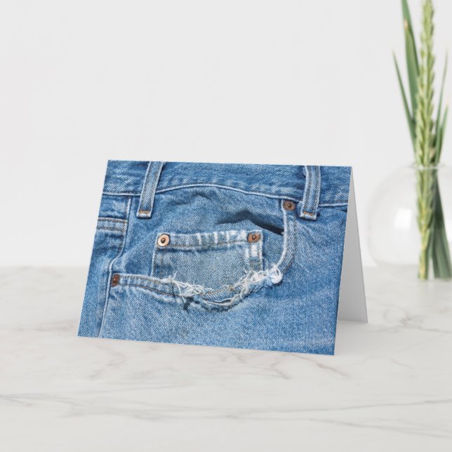 Old Jeans Greeting Card (Front)