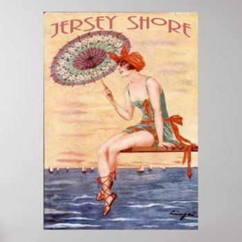 Old Jersey Shore Poster by figstreetstudio at Zazzle