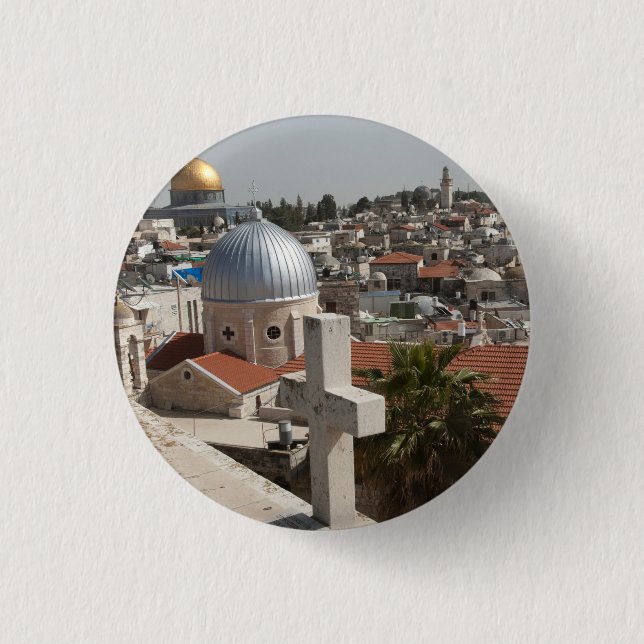 Old Jerusalem's Skyline Button (Front)
