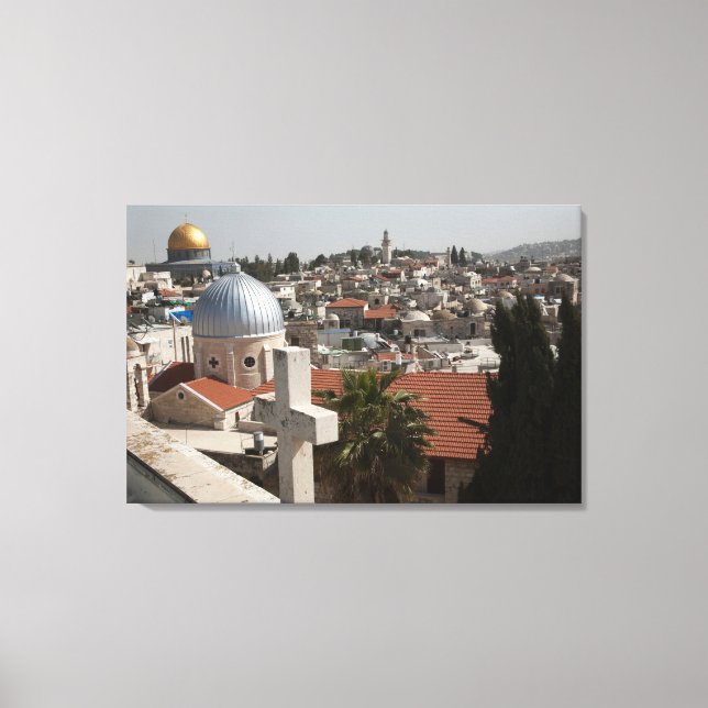 Old Jerusalem's Skyline Canvas Print (Front)