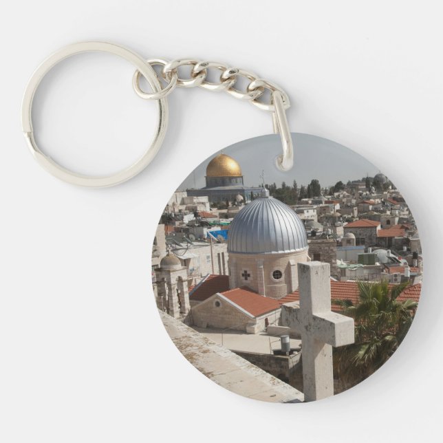Old Jerusalem's Skyline Keychain (Front)
