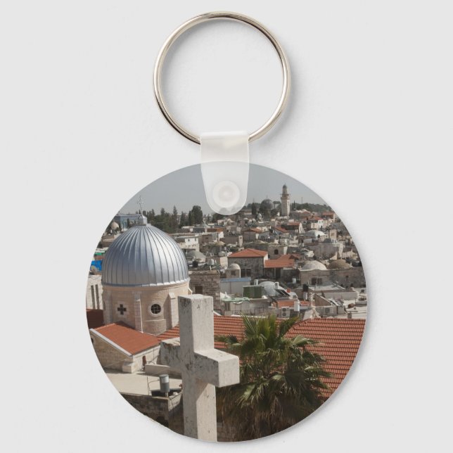 Old Jerusalem's Skyline Keychain (Front)