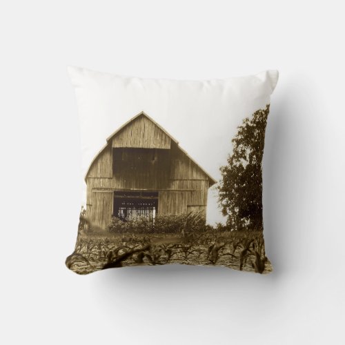 Old Kentucky Barn Throw Pillow