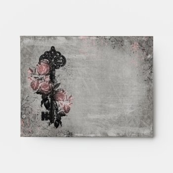 Old Key And Roses A2 Envelopes by opheliasart at Zazzle