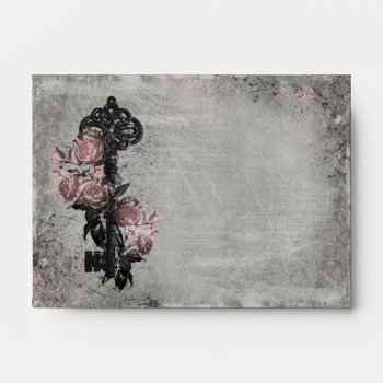 Old Key And Roses A6 Envelopes by opheliasart at Zazzle