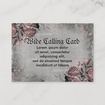 Old Key And Roses Calling Card by opheliasart at Zazzle