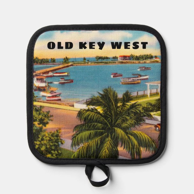 Old Key West Florida with Garrison Bight  Pot Holder (Front)