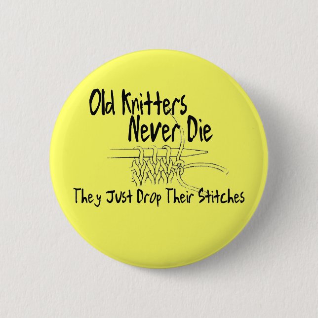 Old Knitters Button (Front)