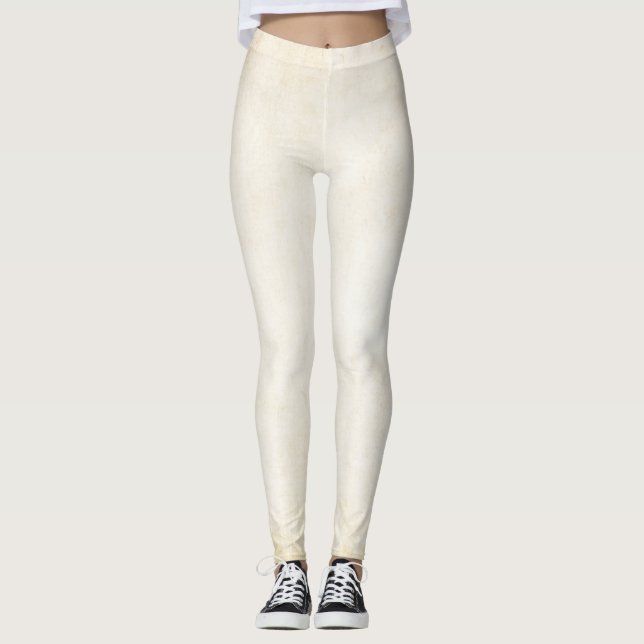 Old kraft paper: textured background leggings (Front)