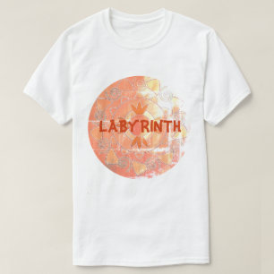 Old Labyrint customisable text round mandala T-Shirt