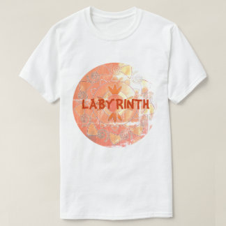 Old Labyrint customisable text round mandala T-Shirt