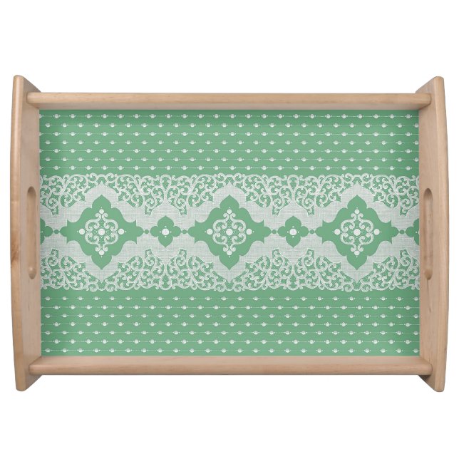Old Lace on Arsenic (Green) Serving Tray (Front)