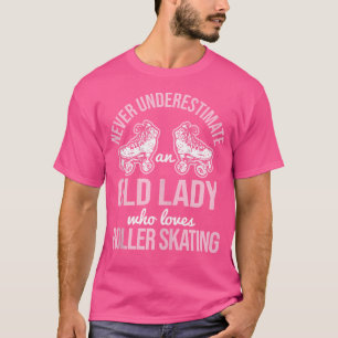 Old Lady Loves Roller Derby Roller Skating Roller T-Shirt