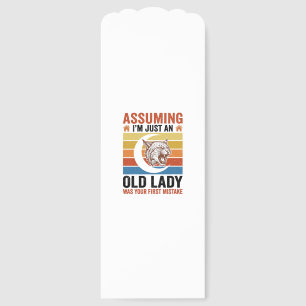 Old Lady Wildcat Vintage Funny Shirt Design_1 Bookmarks