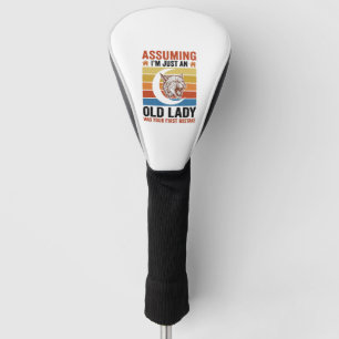 Old Lady Wildcat Vintage Funny Shirt Design_1 Golf Head Cover