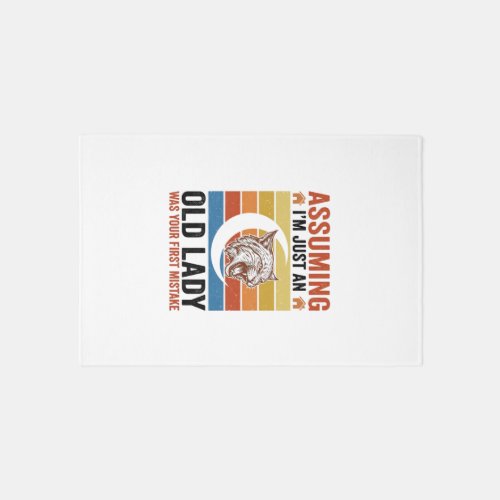 Old Lady Wildcat Vintage Funny Shirt Design_1 Rug