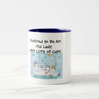 Old Lady With Cats Mug