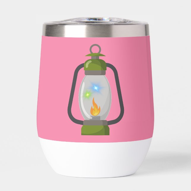 old lamp thermal wine tumbler (Front)