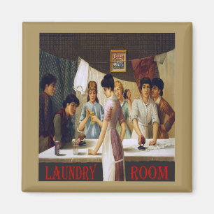 Old Laundry Room Sign Magnet